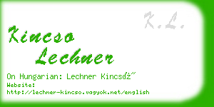 kincso lechner business card